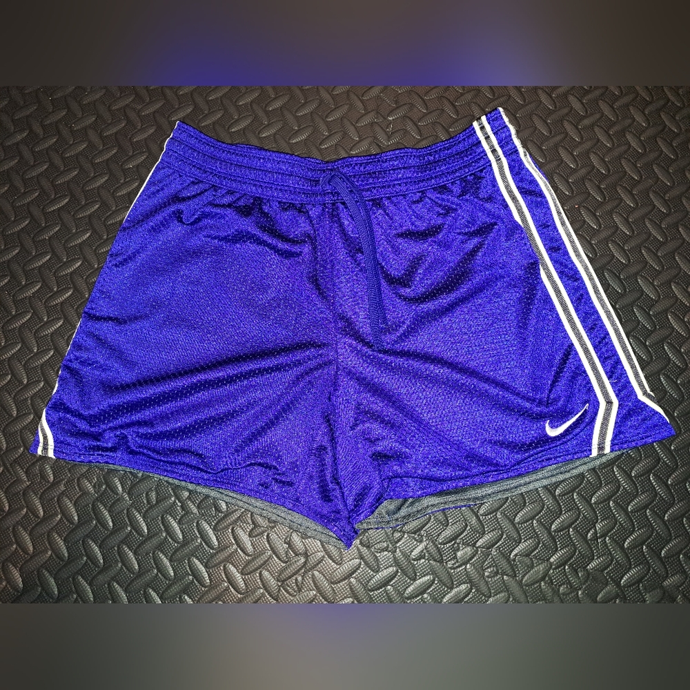 Nike Women's Athletic Shorts in Royal Purple with White Trim